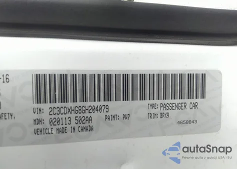 2016 Dodge Charger Sxt z USA, uszkodzony, nr VIN 2C3CDXHG8GH204079